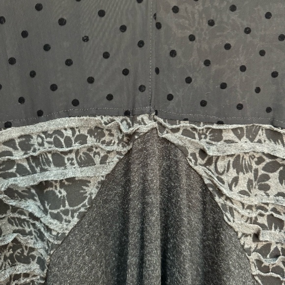 Alembika Mixed Media Polka Dot Floral Tunic Dress - Picture 3 of 5